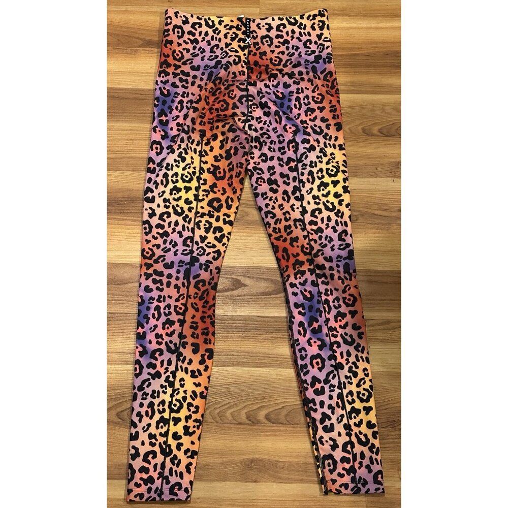 Savage X Fenty Women Activewear Pants 12-14 Animal Print Legging High Waist Rise
